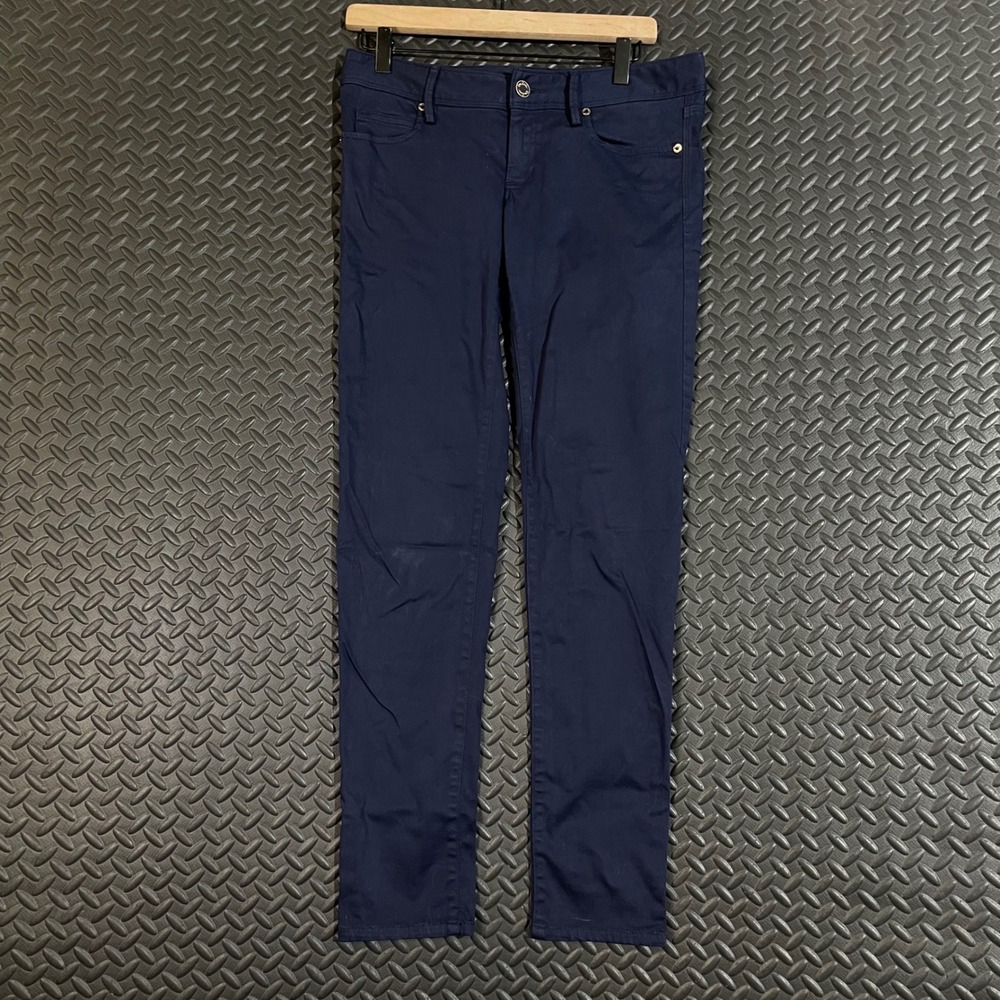 Lilly Pulitzer Worth Skinny Pants‎ Women's 2 Navy Blue Stretch Cotton Blend